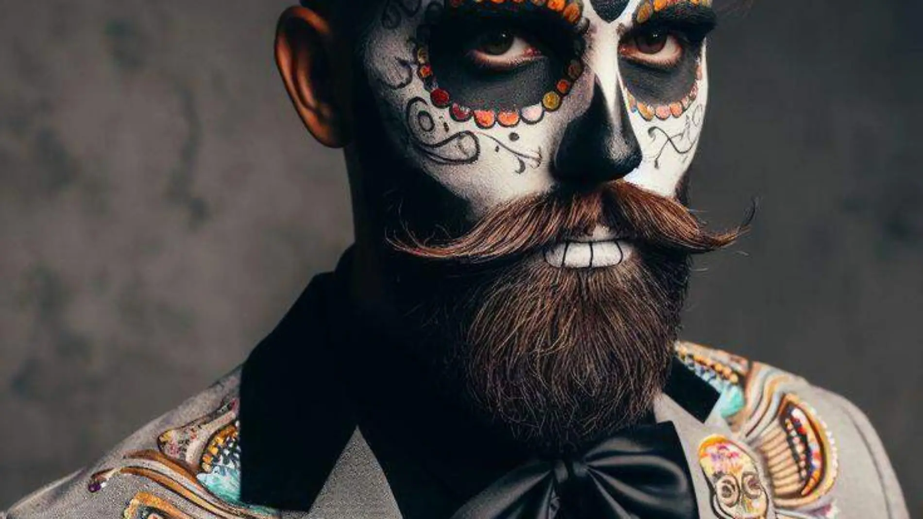 Maquillaje hombre en Día de Muertos 